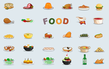 Food Icon Set Game Assets