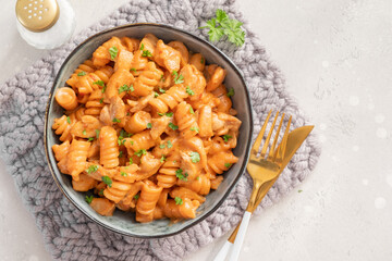 Fusilli pasta with chicken