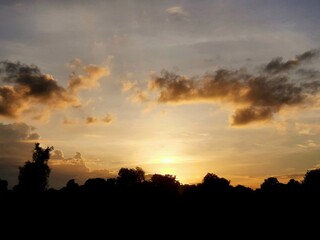 sunset in the clouds