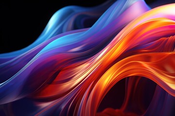 Obraz premium Fluid Symphony colorful background with waves