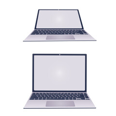 Laptop with blank screen. Vector