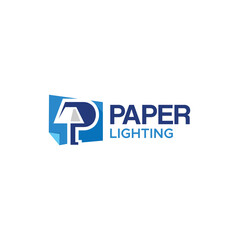 Modern Letter Mark PAPER LIGHTING logo design