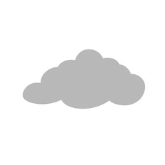 Cartoon overcast cloud vector. vector illustration