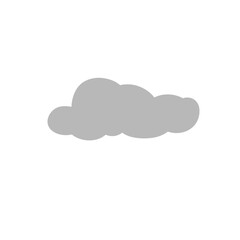 Cartoon overcast cloud vector. vector illustration