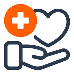 Fototapeta premium medical charity icon