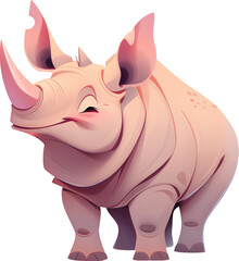 Obraz premium Rhinoceros Calves Innocence in the Wild