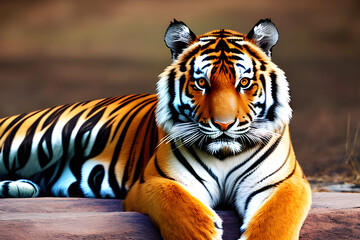 Handsome tiger. Generative AI