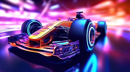 F1 and speed sports car concept. Generative AI