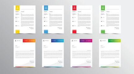 Letterhead Design Template. set Abstract Letterhead Design, Modern Business Letterhead Design Template
