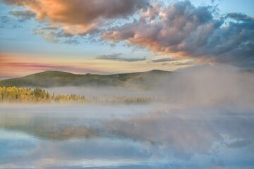 Yukon in Canada, wild landscape in autumn 