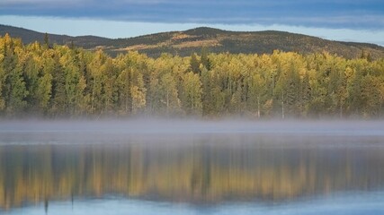 Yukon in Canada, wild landscape in autumn 

