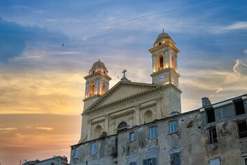 Fototapeta na wymiar Bastia, the saint-jean-baptiste church 