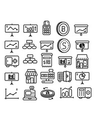 Business icons set for business