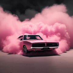 Obraz na płótnie Canvas Pink Car Background