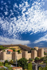 Fototapeta premium Medieval Walls in Avila, UNESCO site, Castile and Leon, Spain