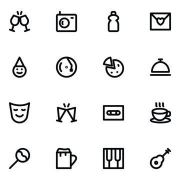 Pack of Entertainment Line Icons

