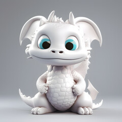 White dragon 3d character