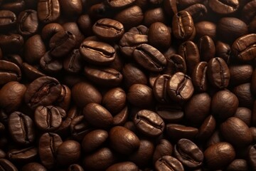 Fototapeta premium Coffee beans close-up, can be used as a background