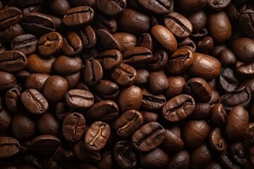 Obraz premium Roasted coffee beans, can be used as a background or texture