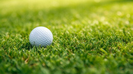 Obraz premium golf ball on grass, generative ai