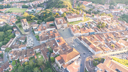 Fototapeta premium Vista aérea de Ouro Preto, Minas Gerais, Brasil