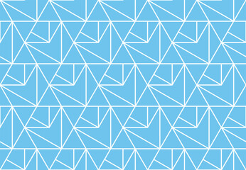 The geometric pattern with lines. Seamless vector background. White and blue texture. Graphic modern pattern. Simple lattice graphic design