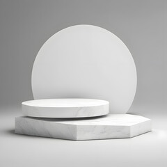 rock or stone podium nature pedestal stage product display background 3d illustration 