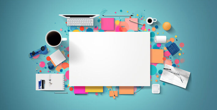 3d modeling a clean bright office desk hd wallpaper .Generative Ai content