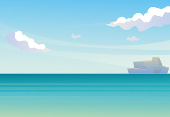 Sea ocean beach summer sand landscape background concept. Vector graphic design illustration