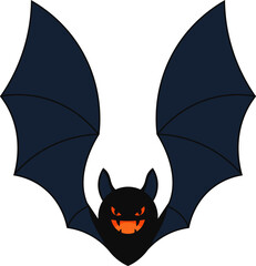bat spooky halloween vector