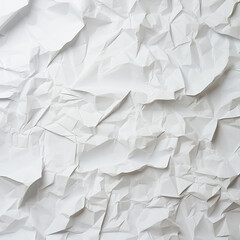 Paper which is crumpled white background screen