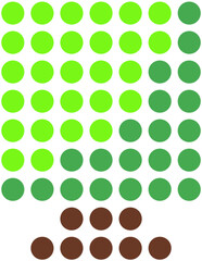 Tree plant simple digital cartoon dot icon artwork Element illustration