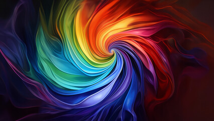 Schöner abstrakter futuristischer Hintergrund in welligen bunten Sommer Farben für Webdesign und Drucksachen als Vorlage, ai generativ