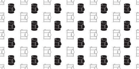 outline silhouette barrel oil seamless pattern