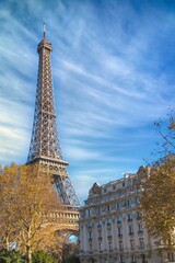 Fototapeta na wymiar Paris, the Eiffel Tower in autumn 
