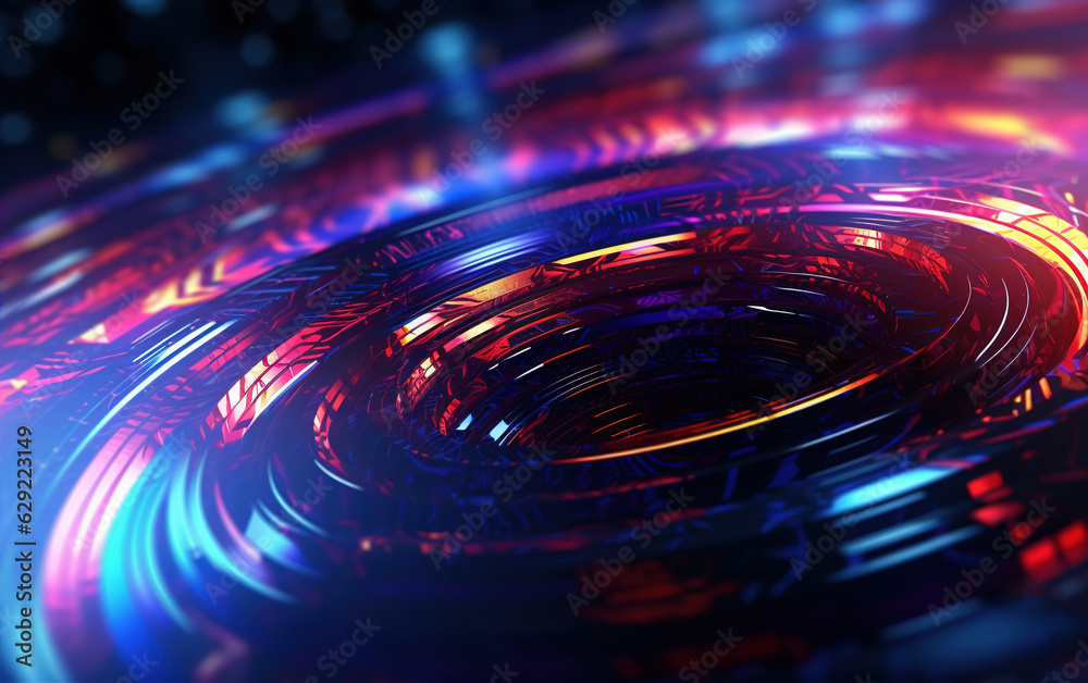 Wall mural abstract colorful light background,created with generative ai tecnology.