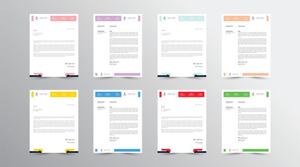 Letterhead Design Template. set Abstract Letterhead Design, Modern Business Letterhead Design Template
