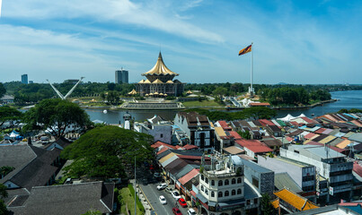 kuching city and tallest flagpole