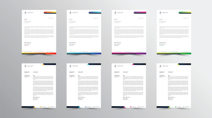 Letterhead Design Template. set Abstract Letterhead Design, Modern Business Letterhead Design Template
