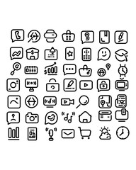 Web icon set. Website set icon vector