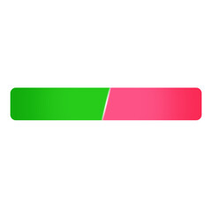 green and pink banner versus and topic bar