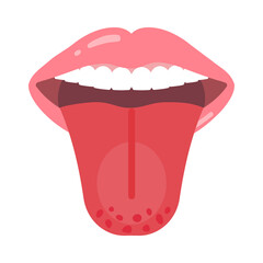 口内炎のある舌