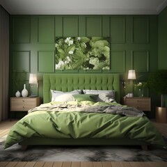 GREEN THEME BEDROOM