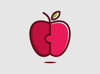 Apple Puzzle Logo design concept