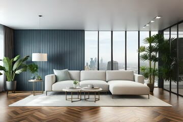 living room interior  generated by AI