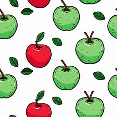 Apple vector illustration, fruit background