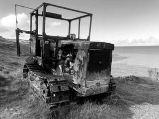 Fototapeta na wymiar Abandoned Rusty Tractor