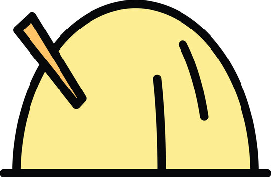 recommend clip art: Rural hay icon outline vector. Bale straw. Farm haystack color flat