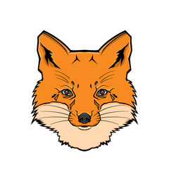 hand painted fox head 