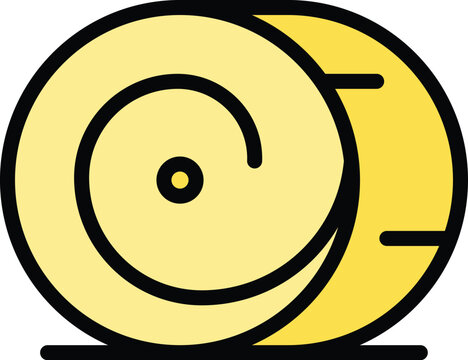 recommend clip art: Fodder bale icon outline vector. Hay straw. Farm grass color flat